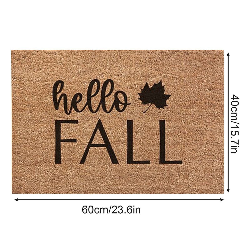 Fall Coir Doormat Welcome Pumpkins Door Mat Non Farmhouse Floor Mats Autumn Decorative Entrance Door Rugs For Halloween Thanksgiving Indoor Outdoor Bathroom Porch Decor Carpet