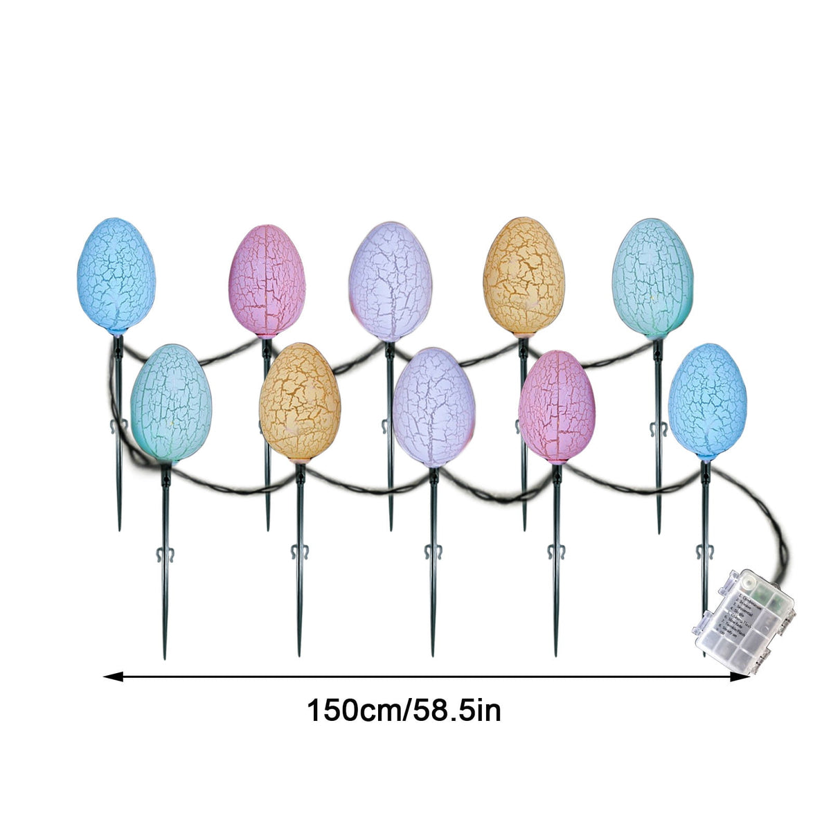 Stijggn 10 Easter Lights Outdoor Easter Decor LED Bunny Lights Plug in Easter Lights String for Indoor Outdoor Spring Decor & Easter Decor