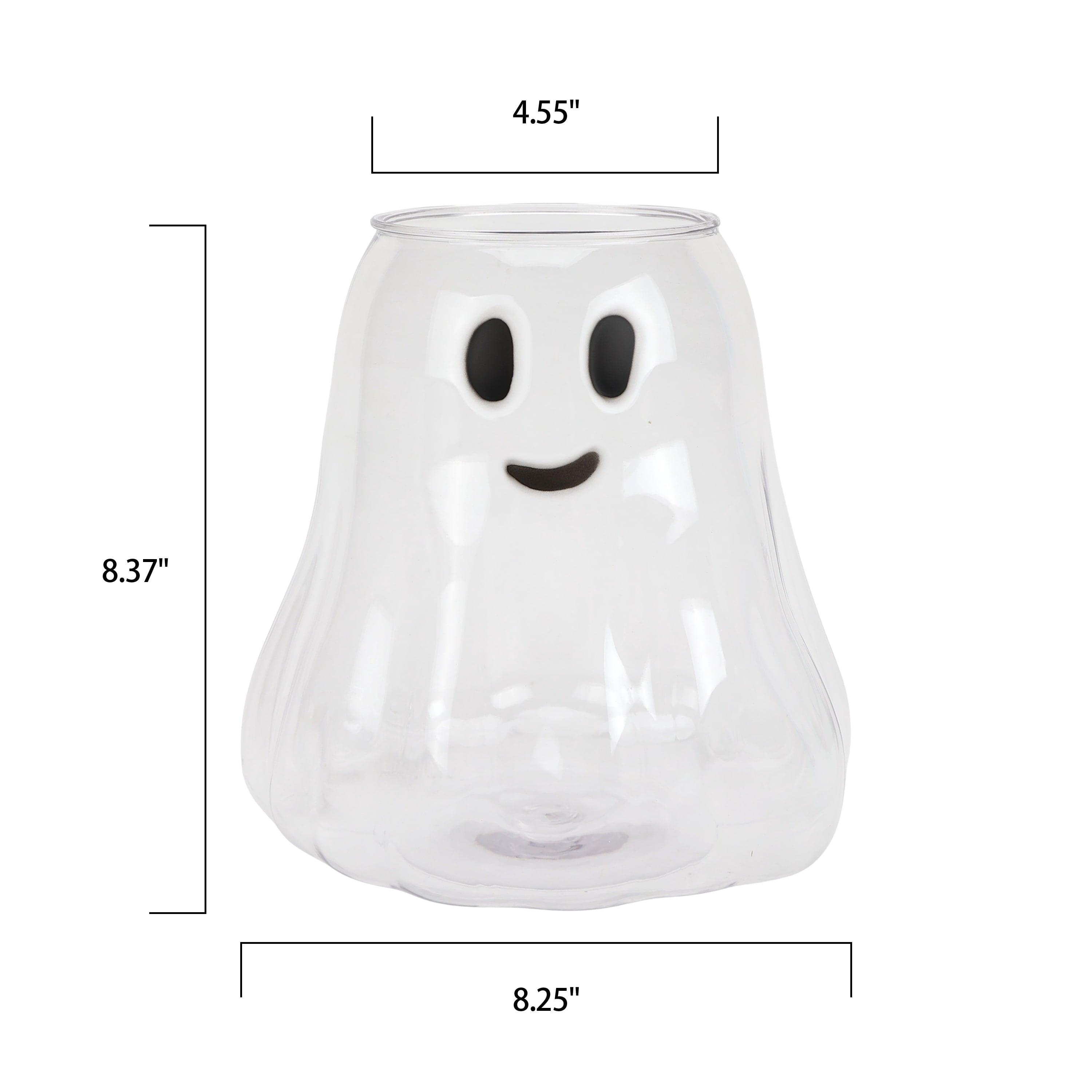 Way to Celebrate Halloween Clear Iridescent Acrylic Ghost Bucket, 4.5 qt