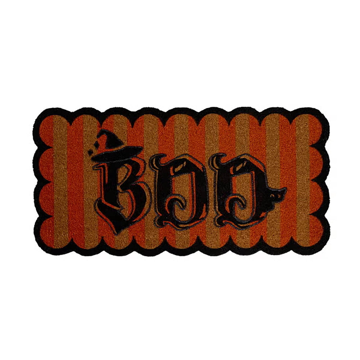 PYURTEP Halloween Door Mat Pumpkin Bat Pattern Entryway Doormats Non-Slip Indoor Outdoor Welcome Mat for Halloween Decor
