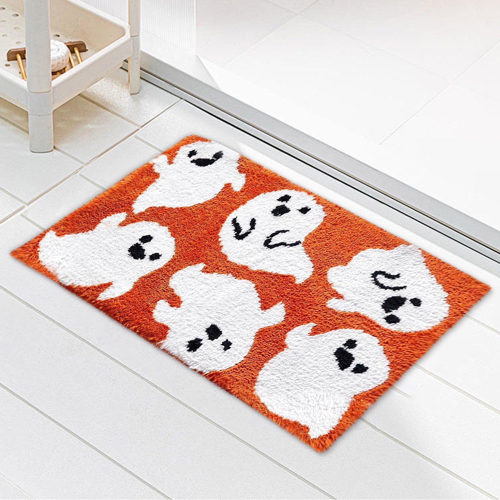 XGFHYJEH Halloween Decorations Non Slip Mat for Bedroom Living Room Bathroom, Halloween Indoor Decor, Halloween Scary Decoration Ornament for Home Room Party