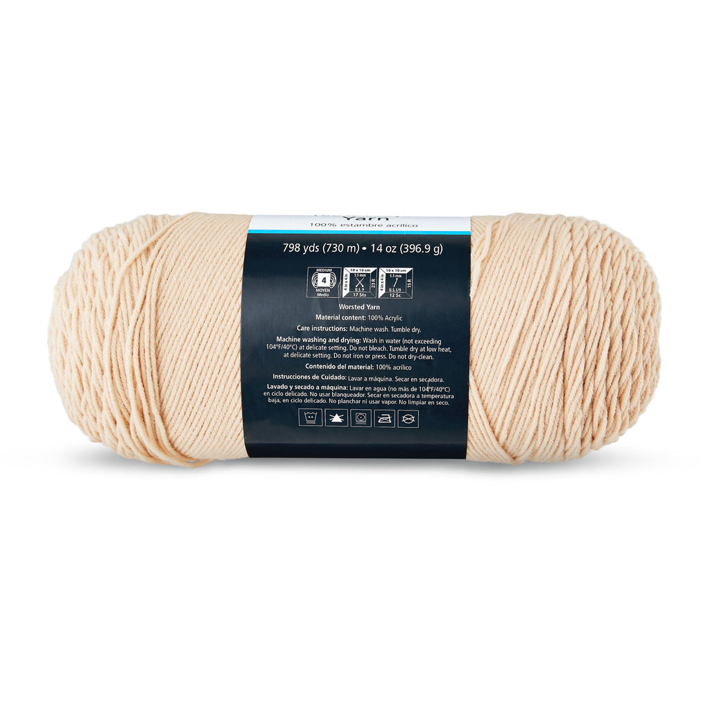 Mainstays Medium Acrylic Yarn, White, 14 oz, 798 yd