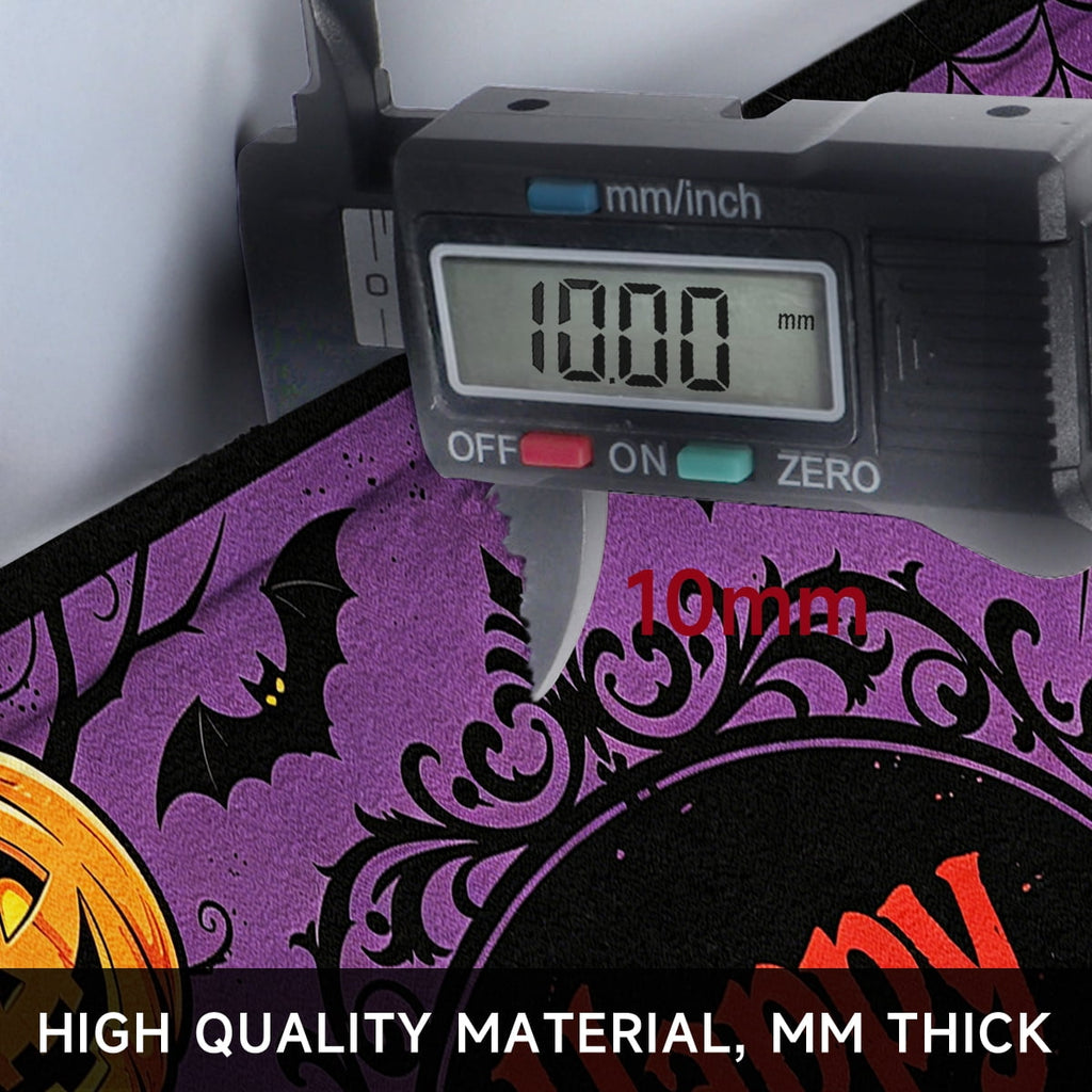 YIMEIS Halloween Pumpkin Lanterns 1Pc Flannel Mat and Kitchen Rugs,Soft Non-slip,Perfect for Home Bathroom