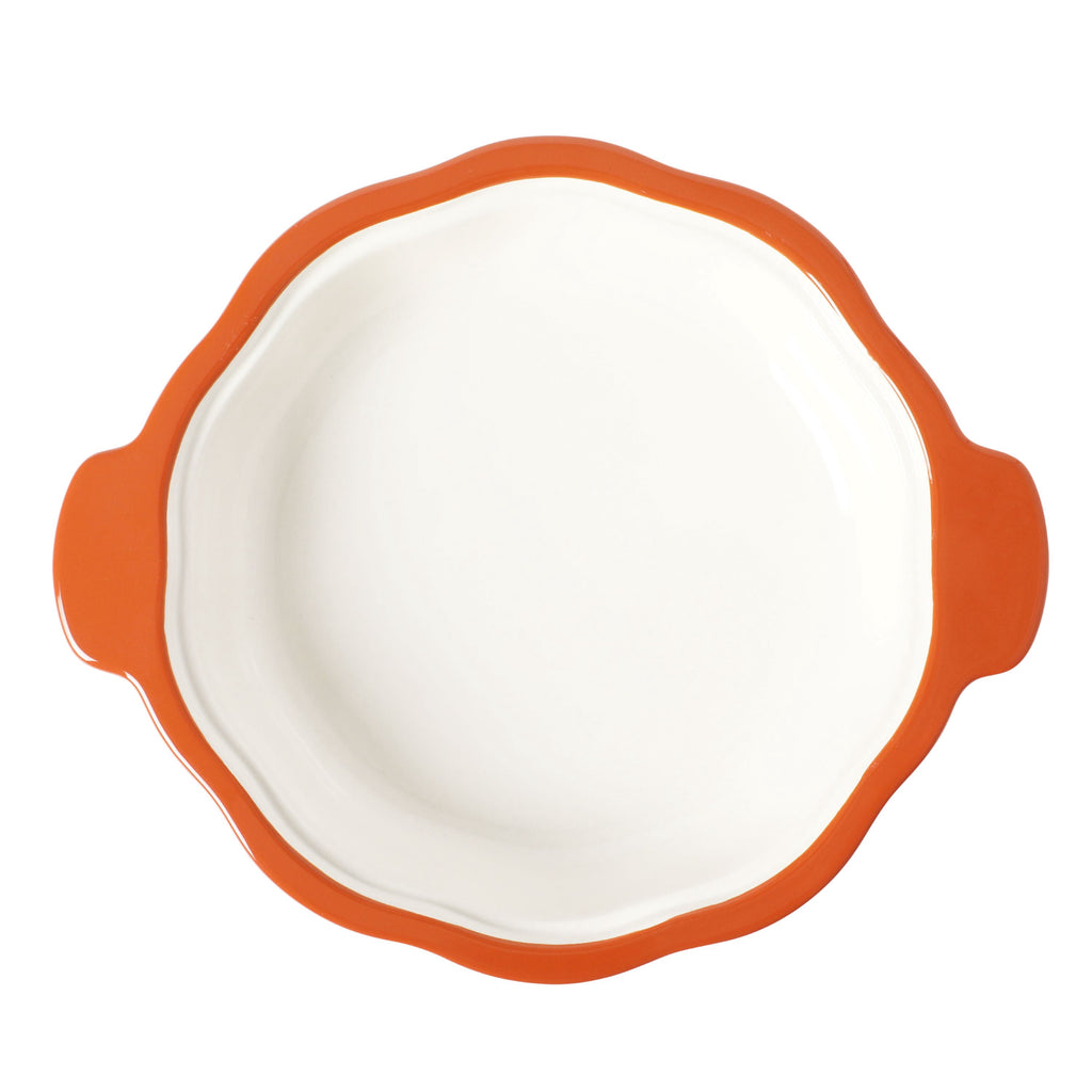 The Pioneer Woman Pumpkin Stoneware 10" Pie Dish with Lid, Linen
