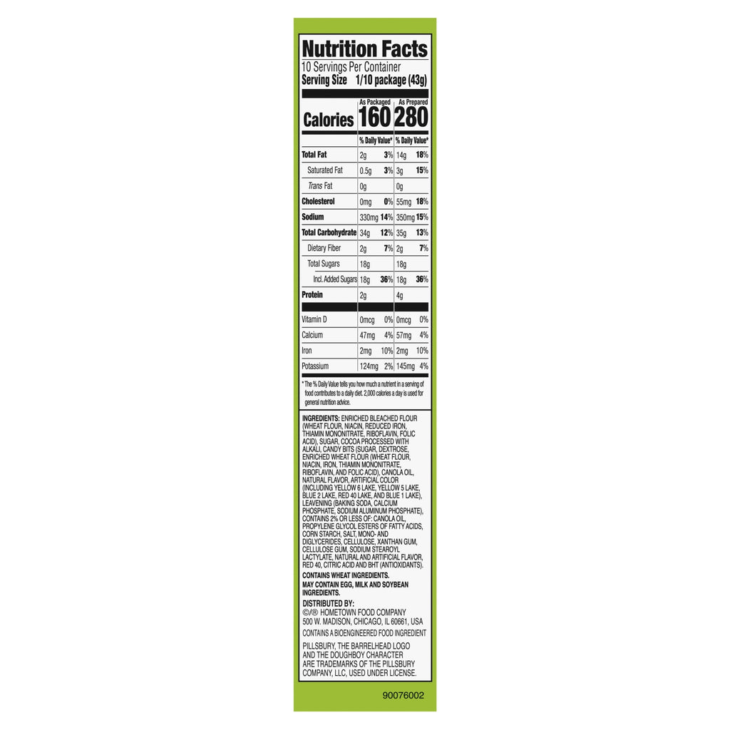 Pillsbury Funfetti Slime Chocolate Cake Mix with Colored Bits, 15.25 Oz Box