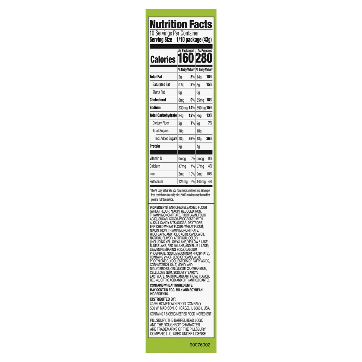 Pillsbury Funfetti Slime Chocolate Cake Mix with Colored Bits, 15.25 Oz Box