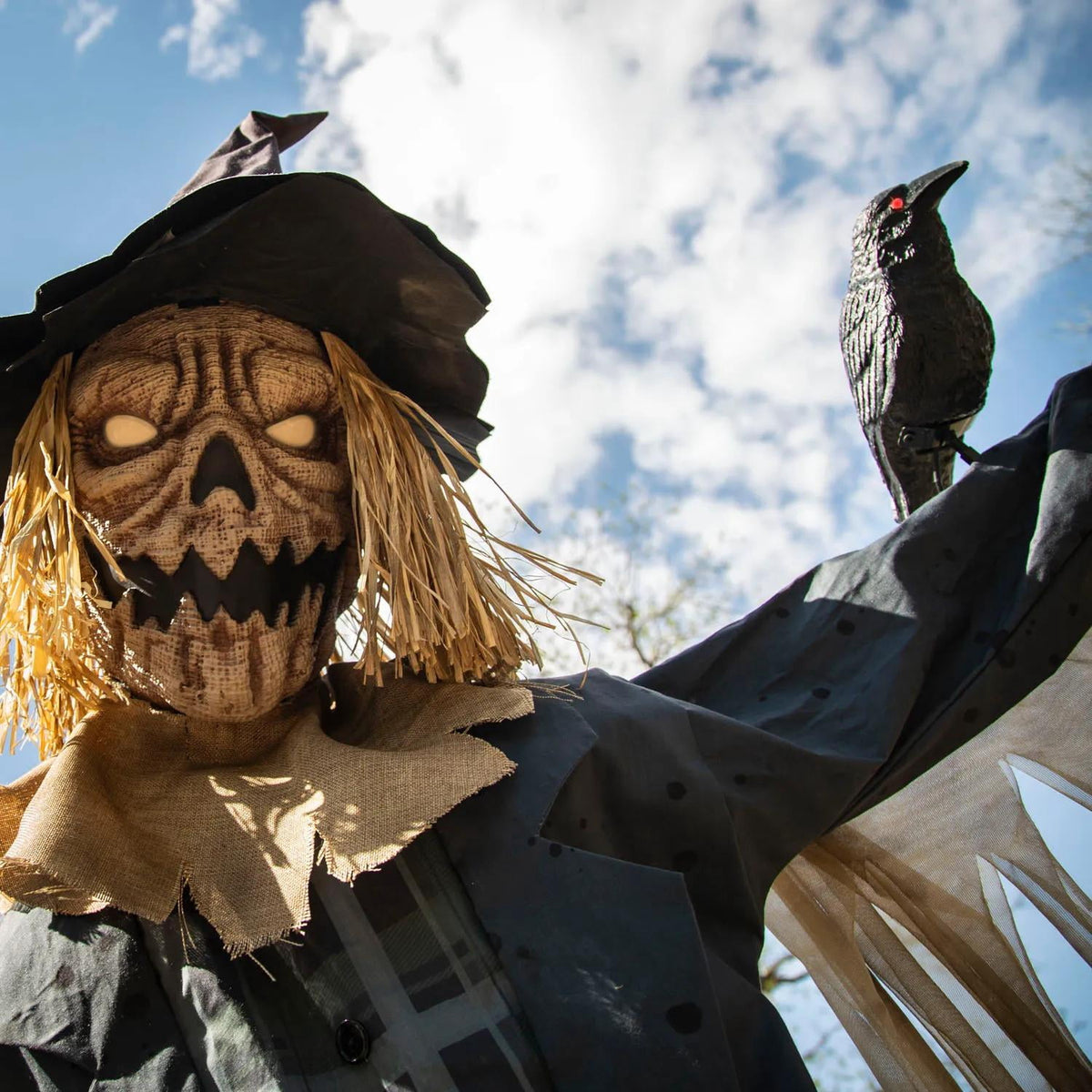 Staked Scarecrow Prop 8ft Animated Halloween Yard Decor Haunted House Display