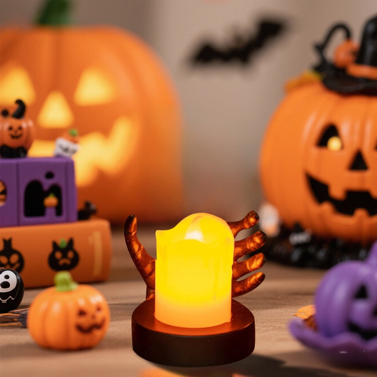Halloween LED Skeleton Battery Operated Flameless Candle Light For Party Bar & Room Decorations