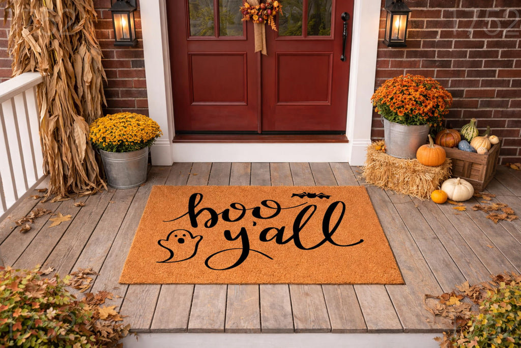 Boo Yall Halloween Door Mat | Funny Doormat | Welcome Mat | Funny Door Mat | Fall Autumn Decor Gift | Home Doormat | Custom Doormat