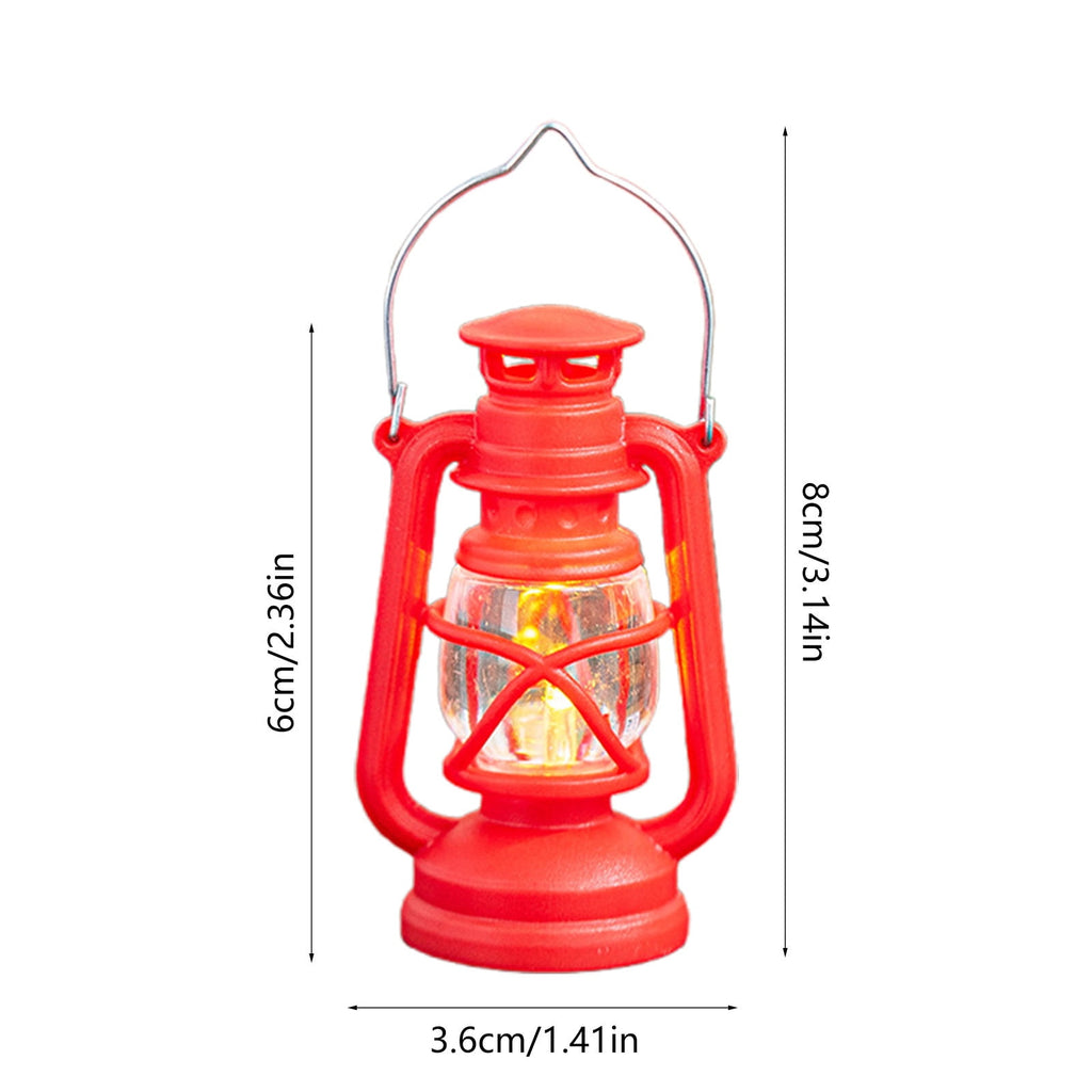openpig Vintage LED Hurricane Lantern, LED Battery Powered Camping Lamp Outdoor Hanging Lantern, Landscape Decor for Table Patio Garden Yard Pathway Porch (Black)
