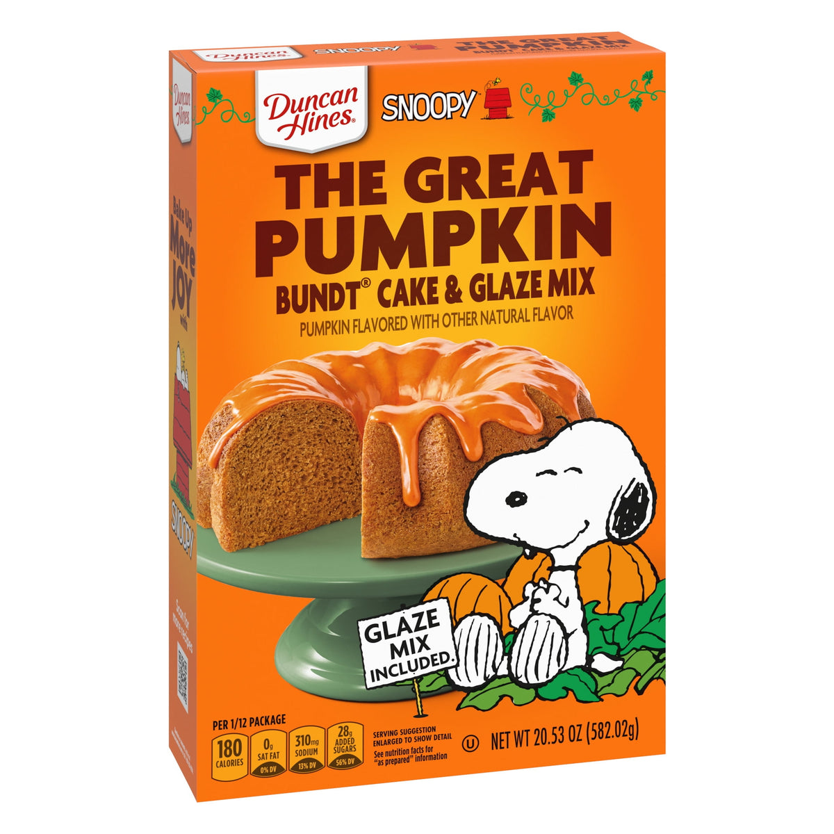 DUNCAN HINES PEANUTS GREAT PUMPKIN BUNDT CAKE MIX 20.0OZ