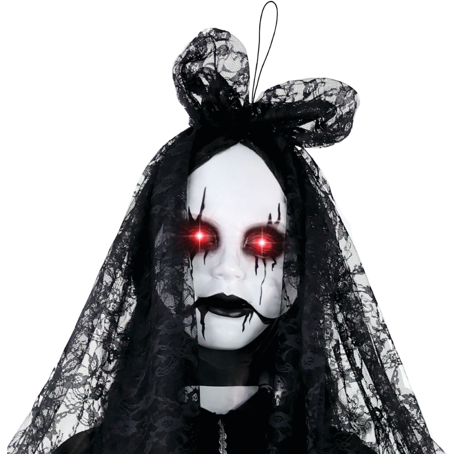 Haunted Hill Farm 6.5 Ft Life-Size Animatronic Bride Indoor/Outdoor Halloween Decoration, Multicolor, HHLADY-2FLSA