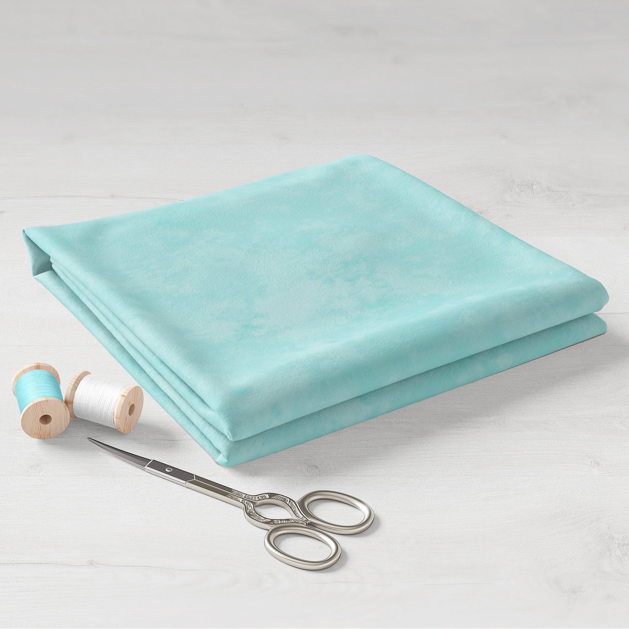 Fat Quarter 100% Cotton Textured, Aqua, 18"x 21" for Quilting & Sewing, 1 Each