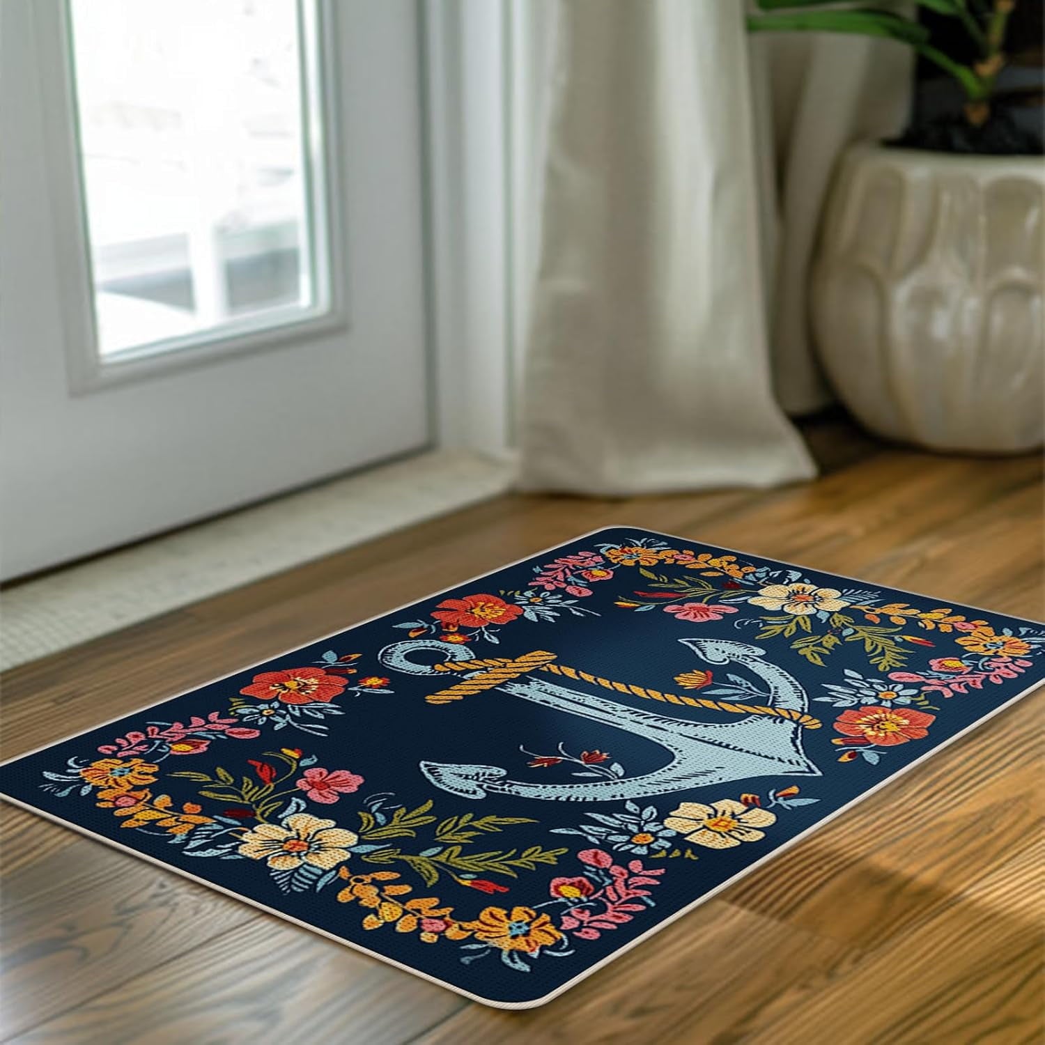 I Put a Spell on You Welcome Front Door Mat, Magical Hocus Pocus Decorative Doormat Non-Slip Floor Entryway Rug, Funny Black Halloween Low Profile Indoor Outdoor Home Kitchen Decor 17x29 Inches