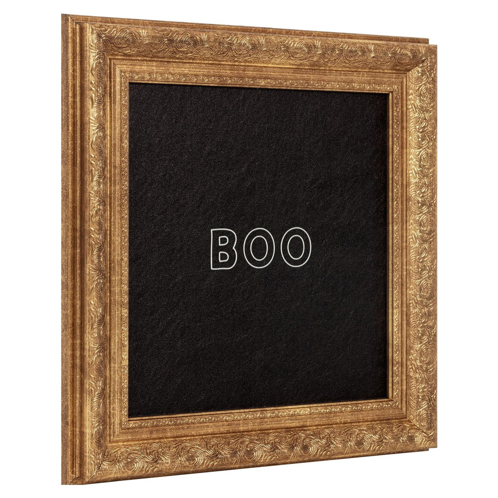 My Texas House Halloween Boo Gold Framed Art Print 12x12 Antique Paper