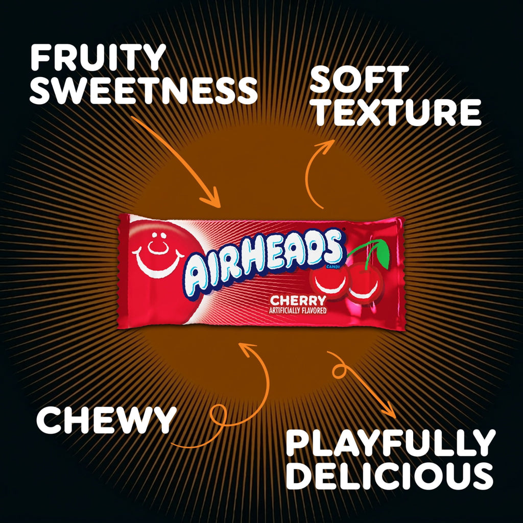 Airheads Halloween Candy Variety Bag, Individually Wrapped Assorted Fruit Mini Bars, Nut Free, 12 oz