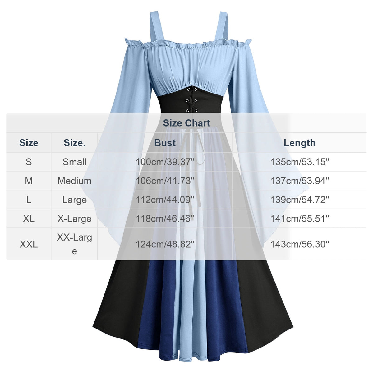 Gothic Dresses for Women Medieval Renaissance Halloween Costume Lace Up Corset High Low Ruffle Hem Square Neck Vintage Gown