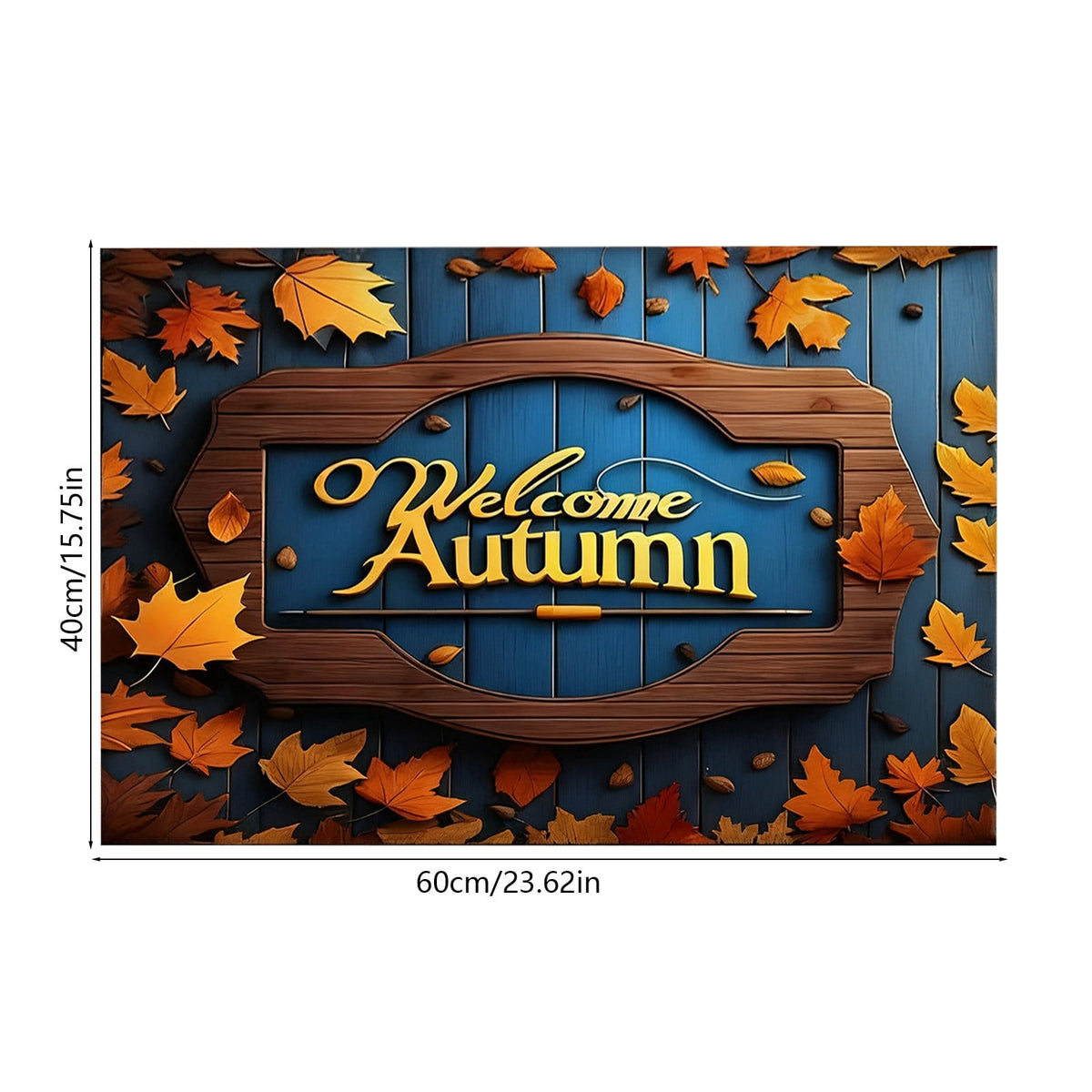 JoyMoreHome Fall Welcome Mat, 20x32 Inch Maple Leaves Door Mats, Decorative Indoor Outdoor Non Slip Entryway Rug, Halloween Thanksgiving Doormat Decor
