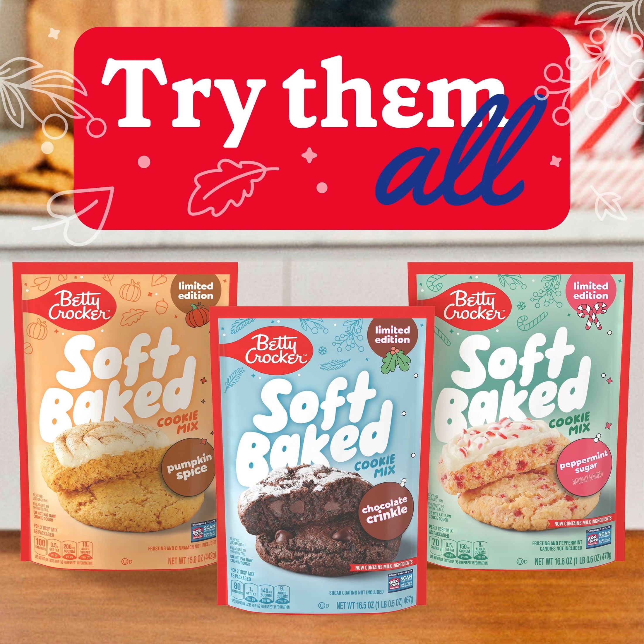 Betty Crocker Soft Baked Cookie Mix, Pumpkin Spice Flavored, Limited Edition, 15.6 oz