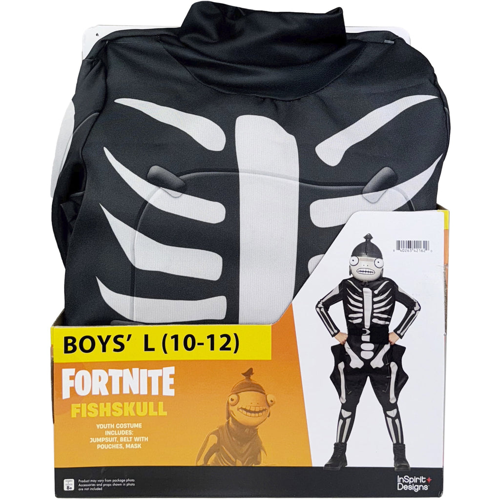 Fortnite Fishskull Halloween Costume for Boys, Size Large 10-12, by InSpirit Designs