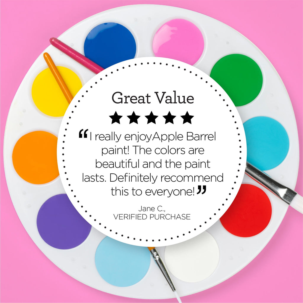 Apple Barrel Acrylic Craft Paint, Matte Finish, White, 16 fl oz.