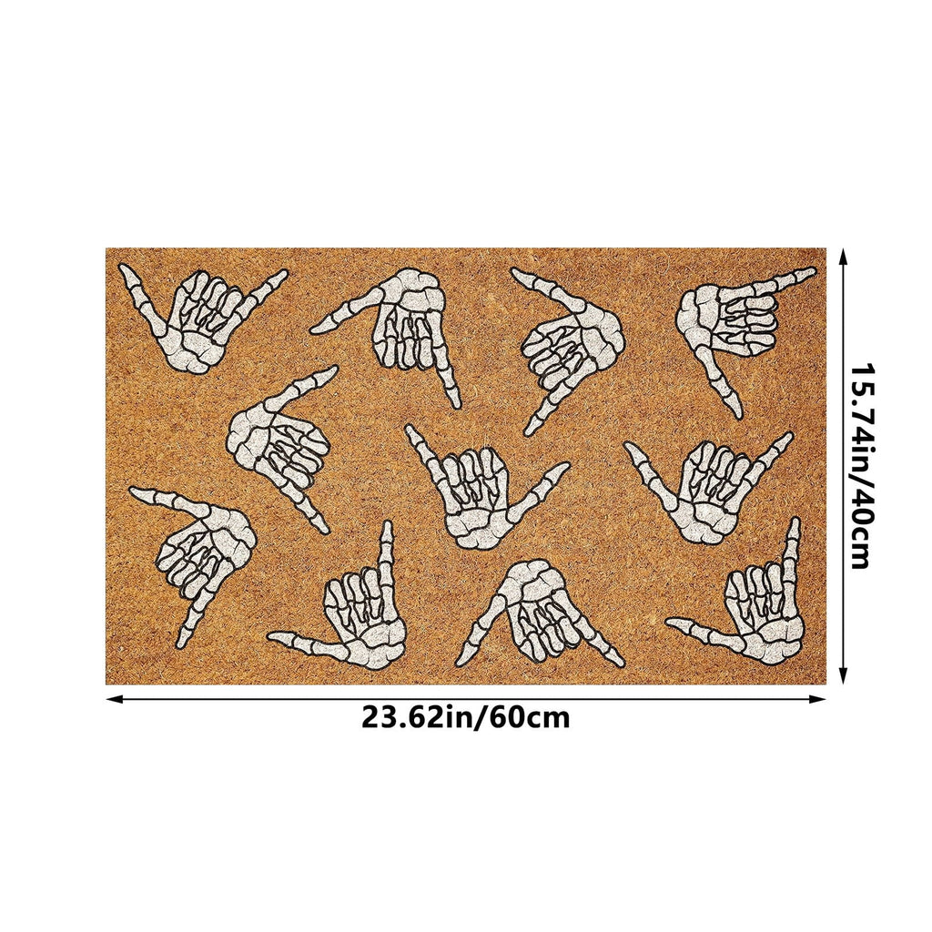 Stijggn Halloween Kitchen Mats for Floor Halloween Rugs Halloween Thanksgiving Decorations Doormat, Welcome Mats for Front Door,Spooky Outdoor Mats for Home Decor Holiday Decorative