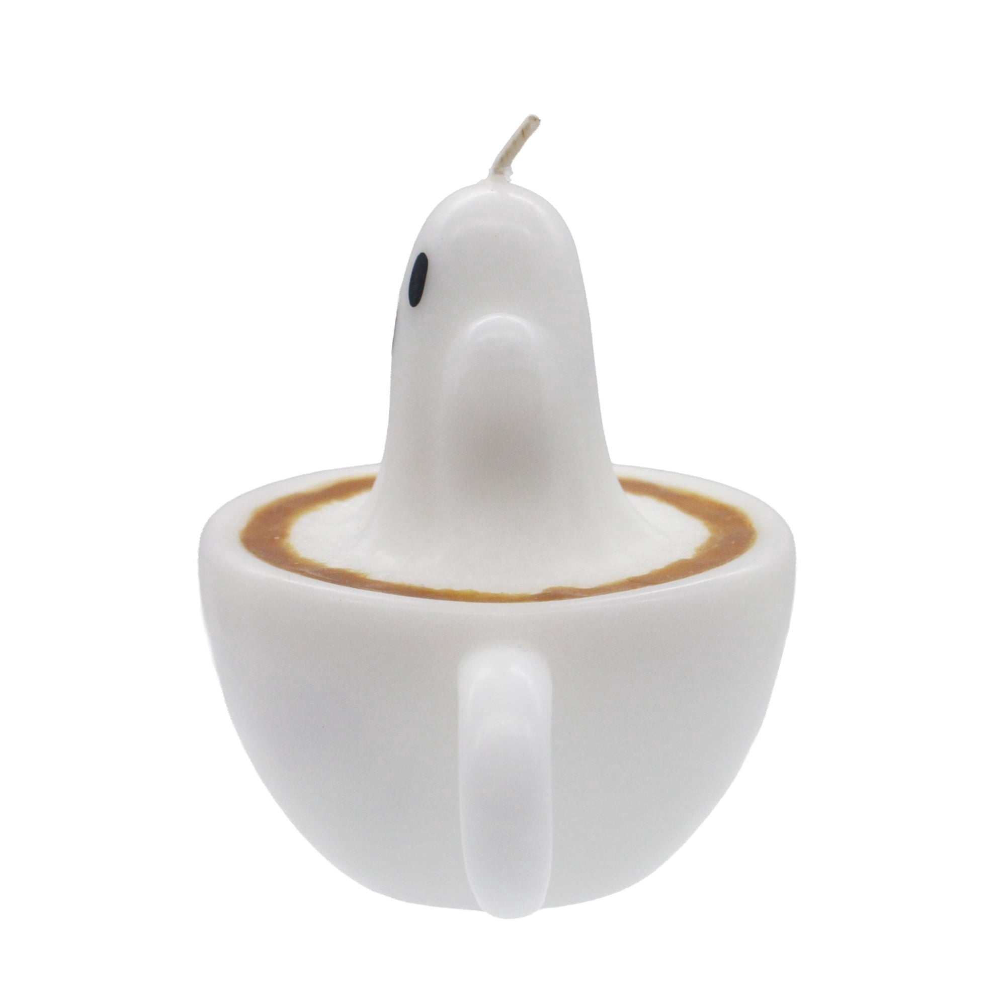 Ghost in Coffee Cup Candle, White, 4", Halloween by Way To Celebrate