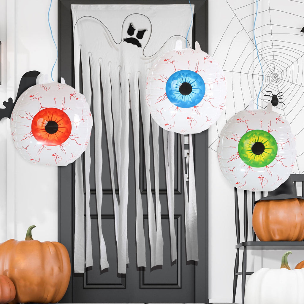 Water Resistant Inflatable Halloween Eyeball Decorations for Indoor and Outdoor Party Decor, for Garden and Courtyard Halloween Festivities