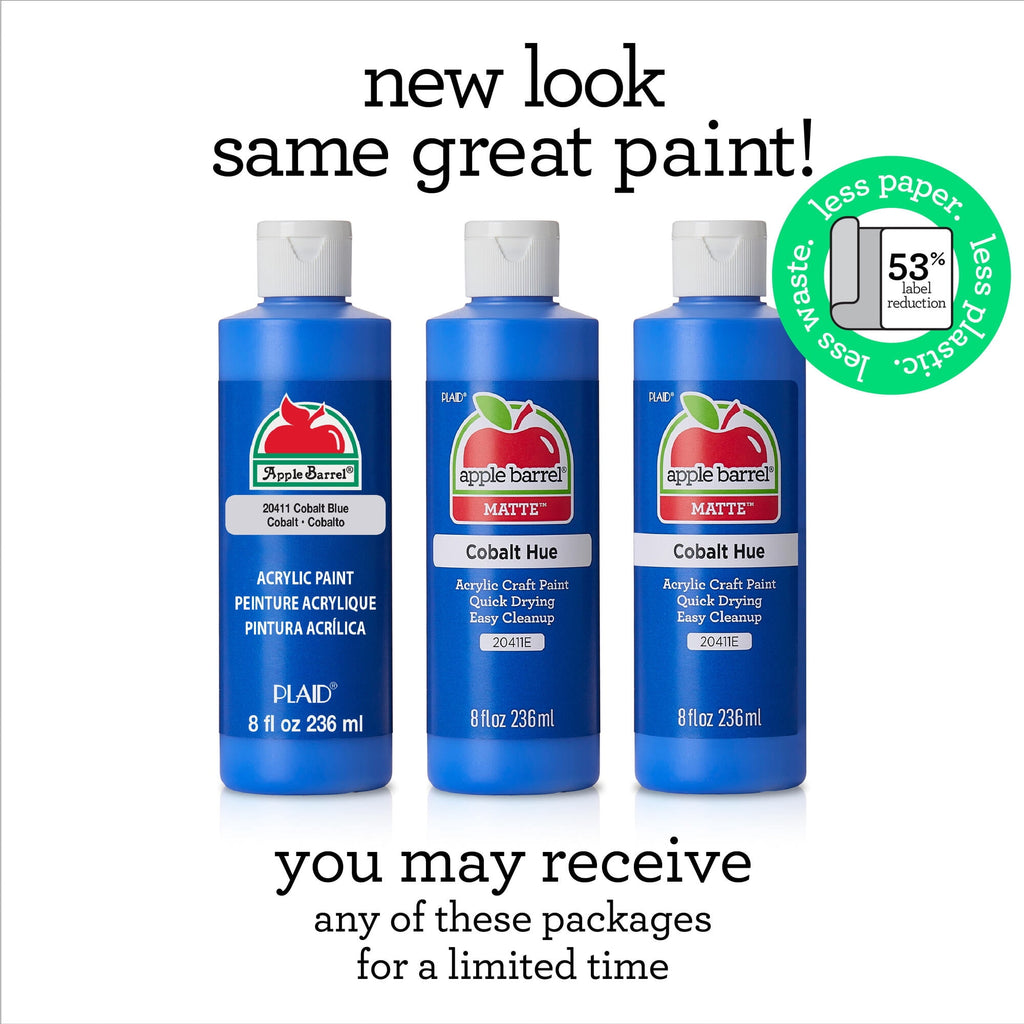 Apple Barrel Acrylic Craft Paint, Matte Finish, White, 8 fl oz