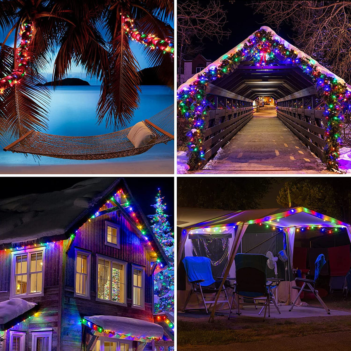 2 Pack Solar Fairy Lights Outdoor 33ft 100 LED Solar Powered Copper Wire Lights 8 Modes Waterproof for Garden Tree Patio Wedding Party Decor,Cool White