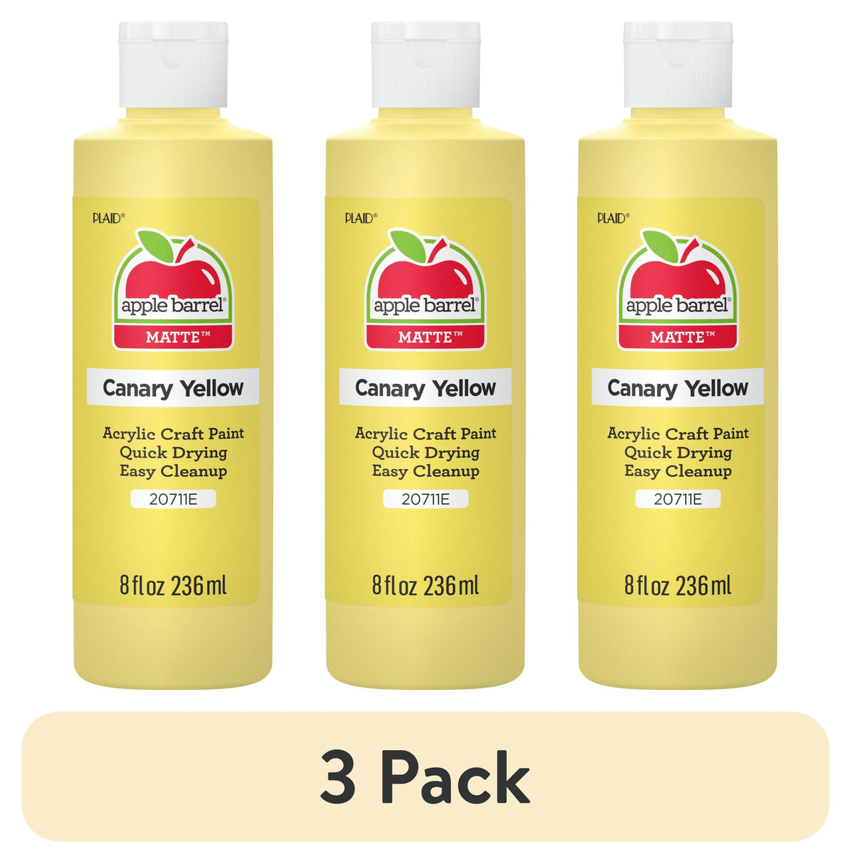 Apple Barrel Acrylic Craft Paint, Matte Finish, White, 8 fl oz