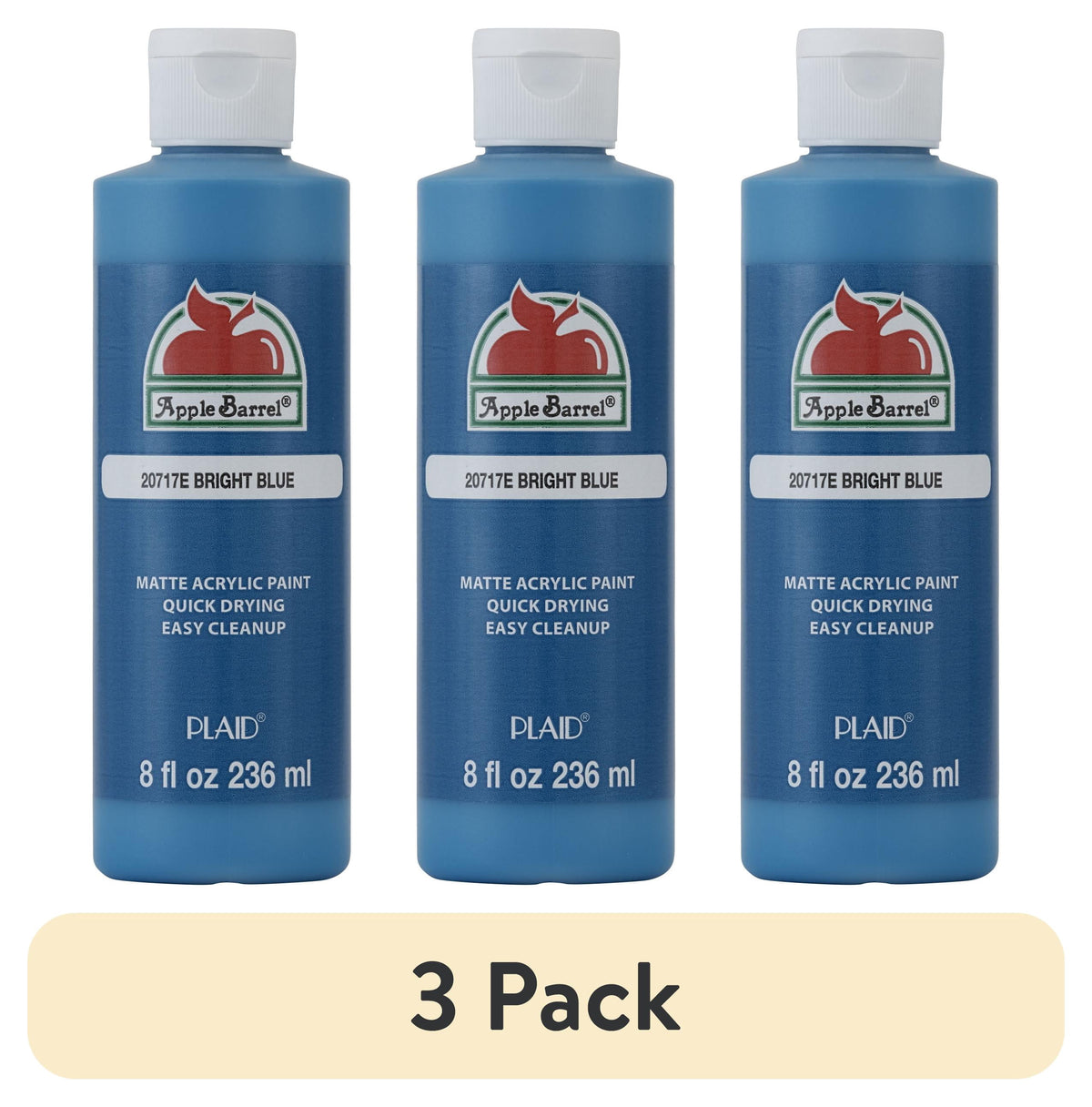 Apple Barrel Acrylic Craft Paint, Matte Finish, White, 8 fl oz