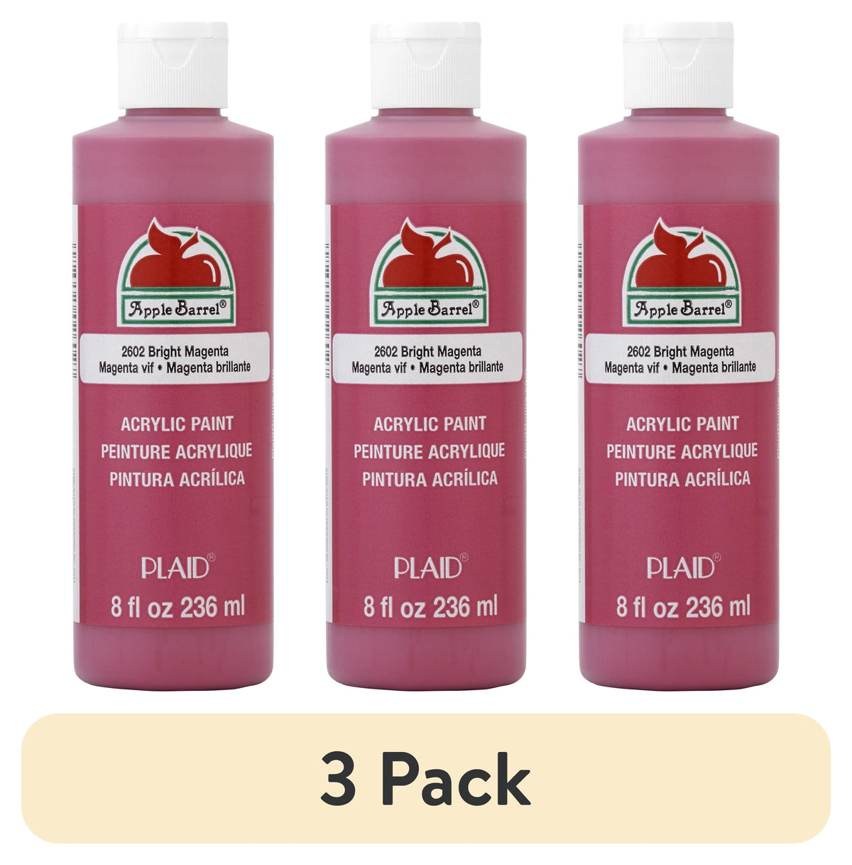 Apple Barrel Acrylic Craft Paint, Matte Finish, White, 8 fl oz