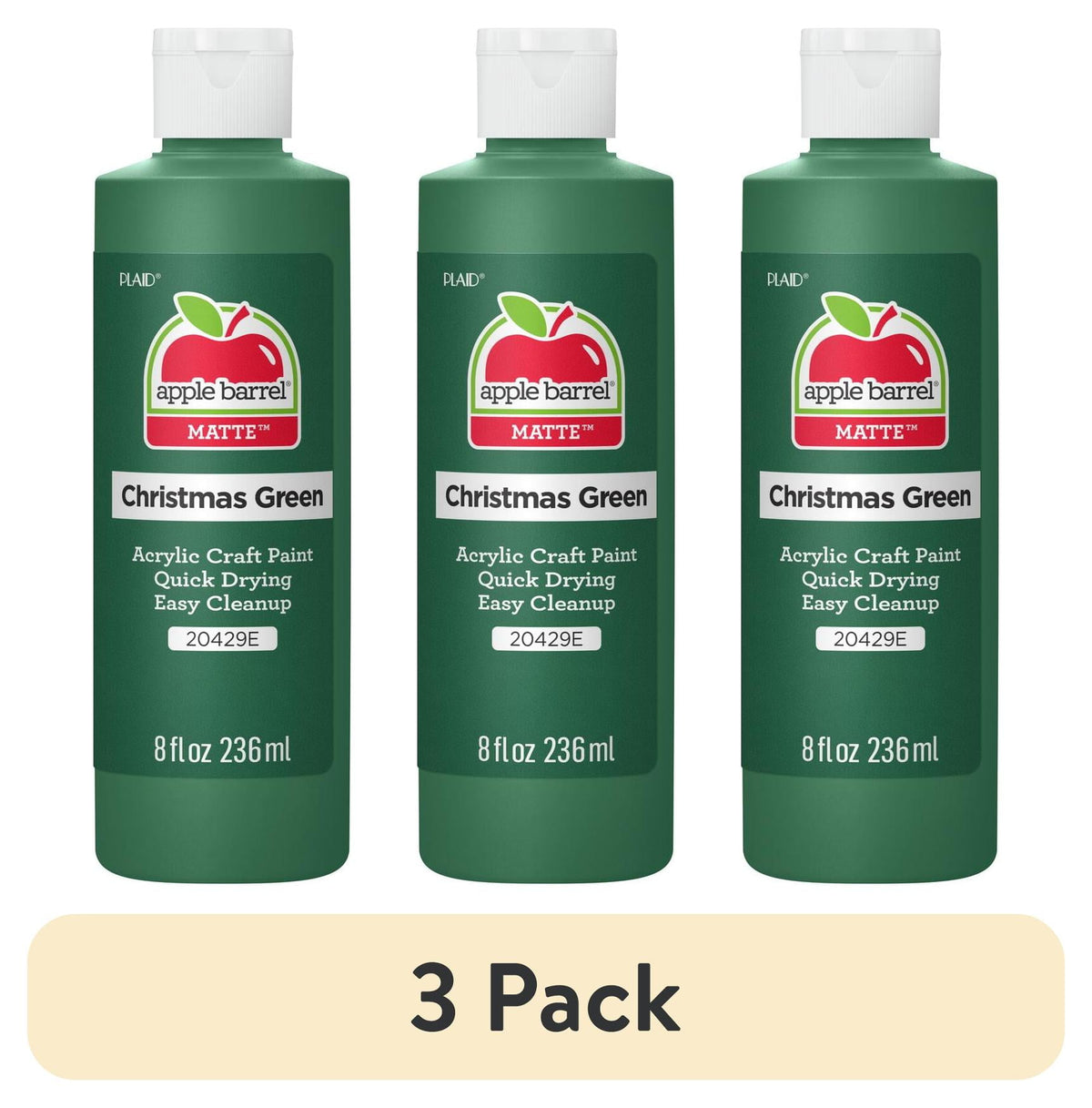 Apple Barrel Acrylic Craft Paint, Matte Finish, White, 8 fl oz
