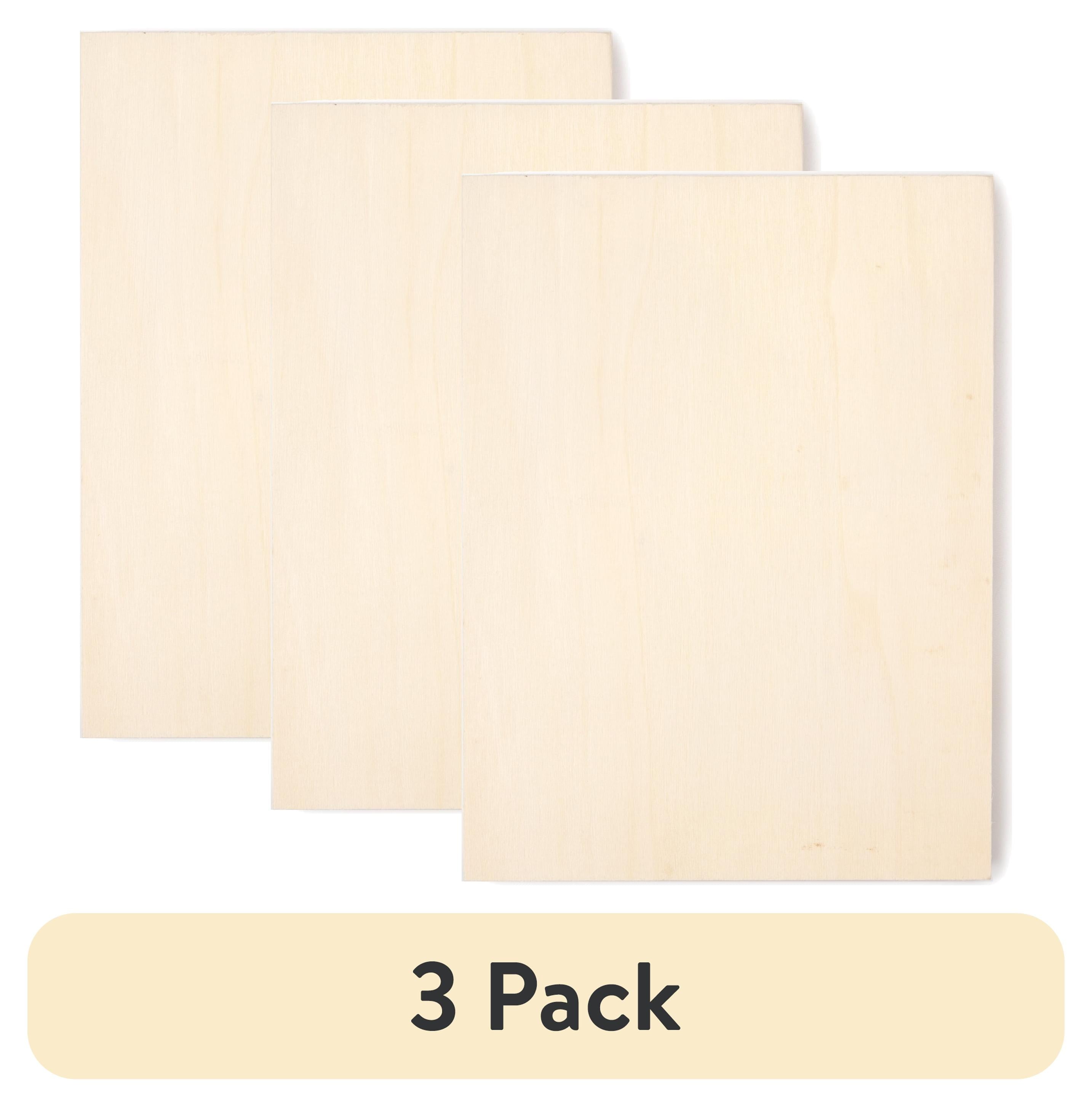 (3 pack) Cousin DIY Rustic Unfinished Natural Wood Rectangle Canvas 6" x 8" x .75"