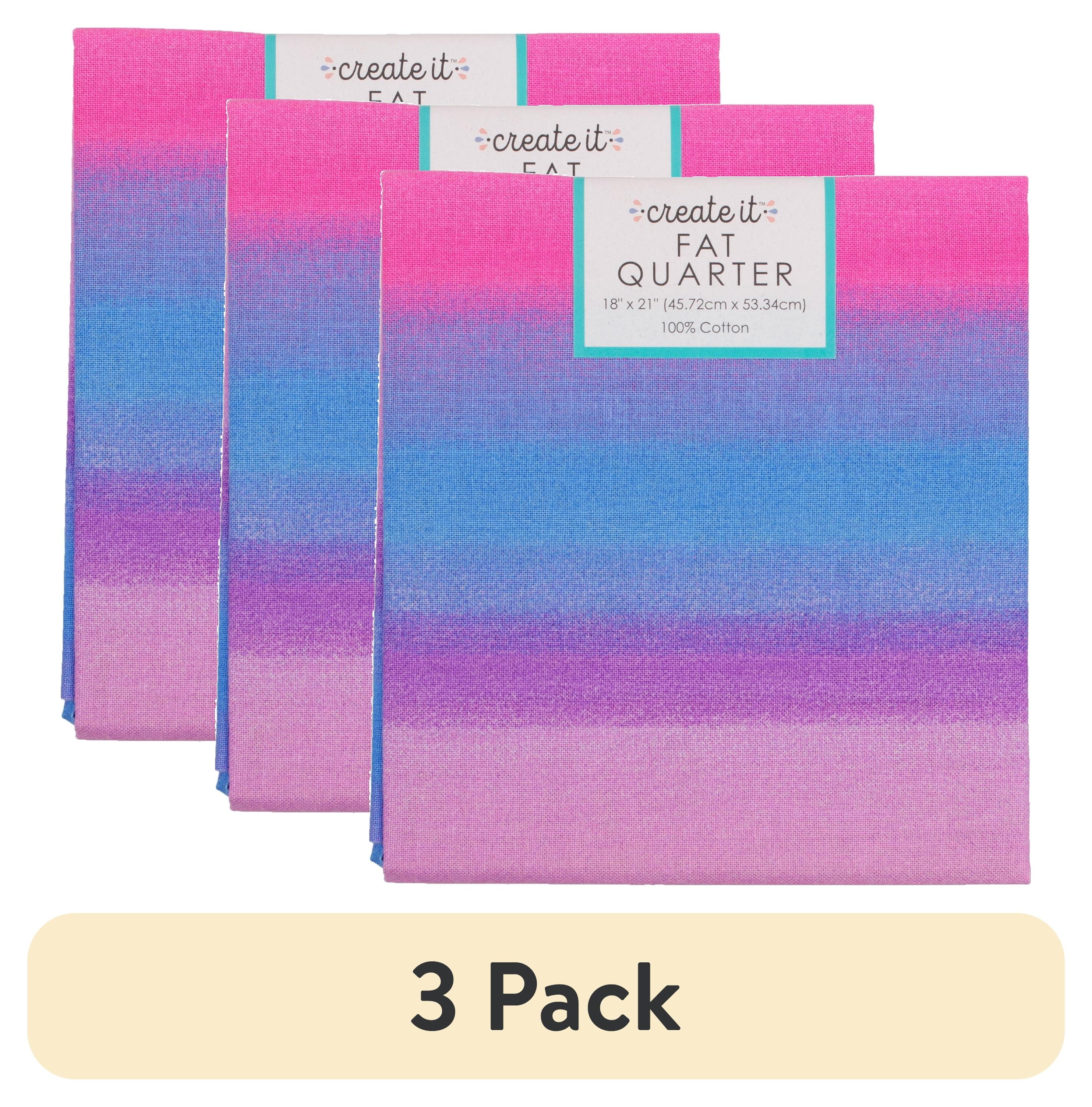 Fat Quarter 100% Cotton Ombre, Pink, 18"x 21" for Quilting & Sewing, 1 Each