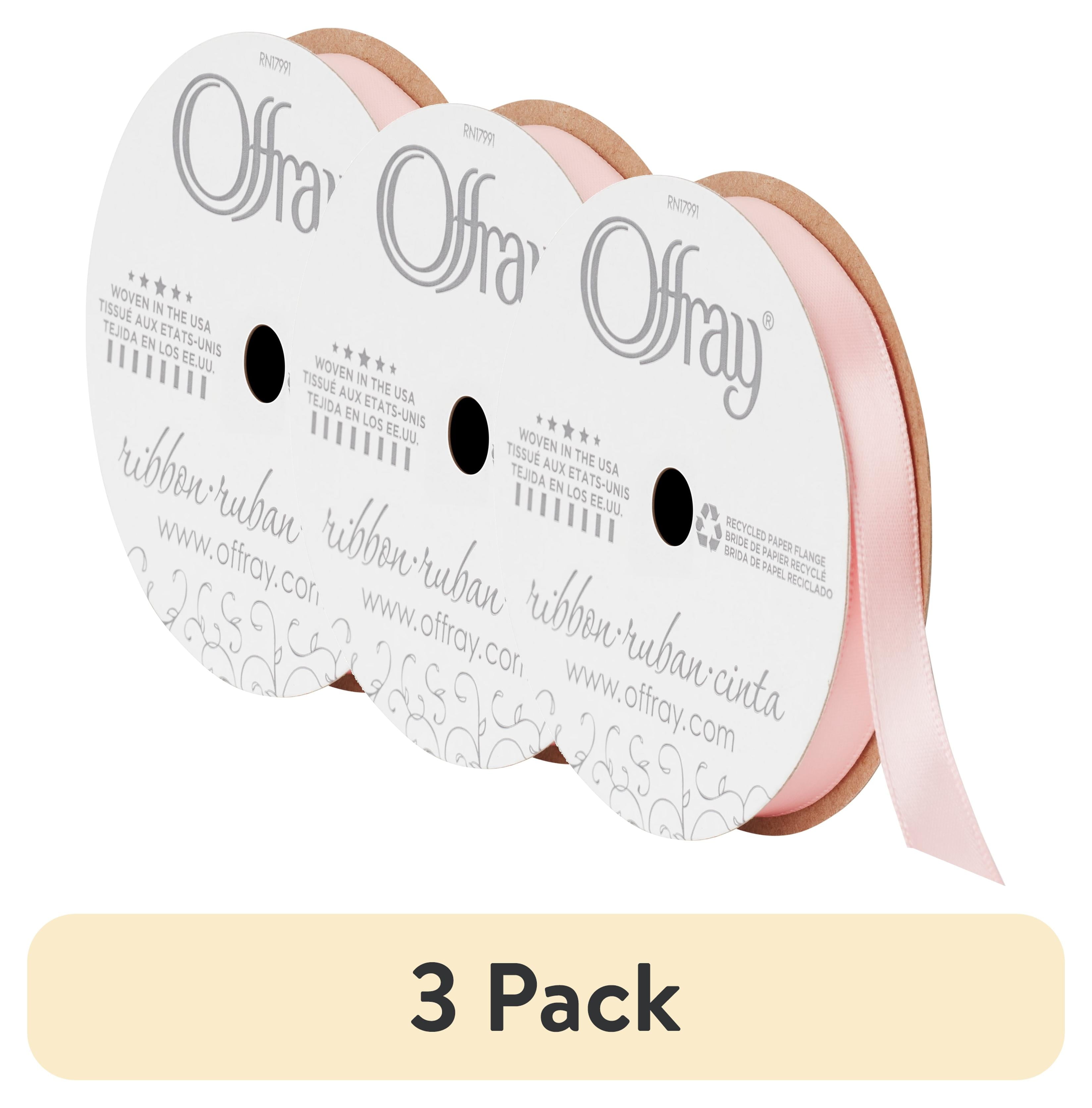 Offray Ribbon, Red Wine 3/8 inch Single Face Satin Polyester Ribbon, 18 feet