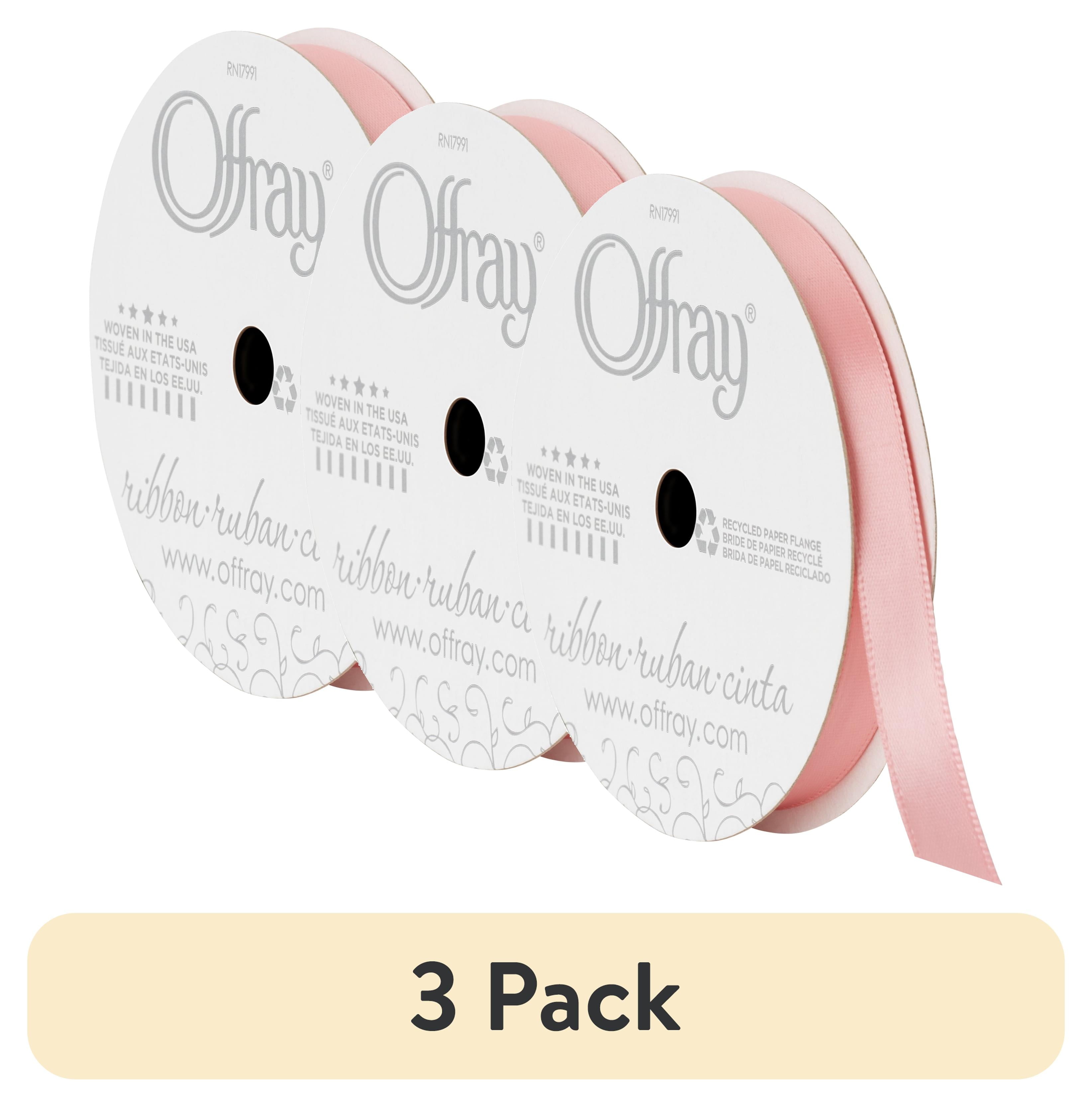Offray Ribbon, Red Wine 3/8 inch Single Face Satin Polyester Ribbon, 18 feet