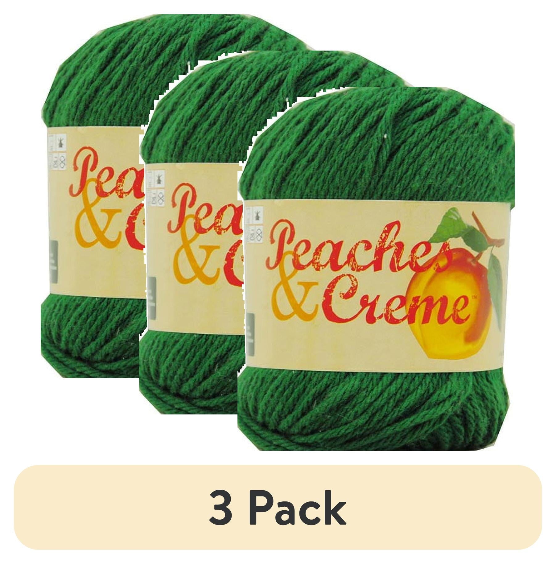 (3 pack) Peaches & Creme Solid 4 Medium Cotton Yarn, Ecru 2.5oz/70.9g, 120 Yards