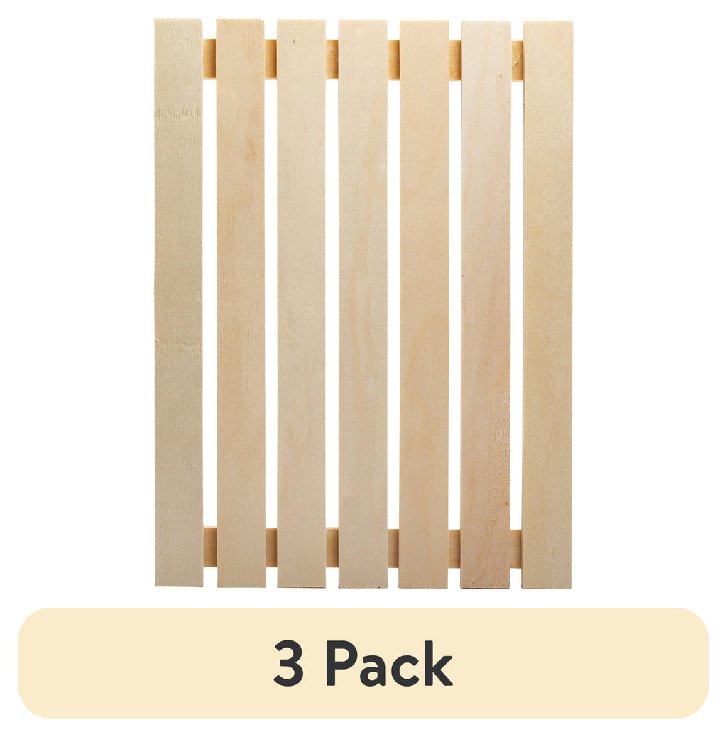 (3 pack) Plaid Wood Surface, Pallet Plaque, 1 Piece, 9.5" x 13"
