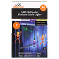 Indoor/Outdoor 30-Count LED Skeleton Icicle Lights, Purple and Warm White, 6', Halloween by Way To Celebrate