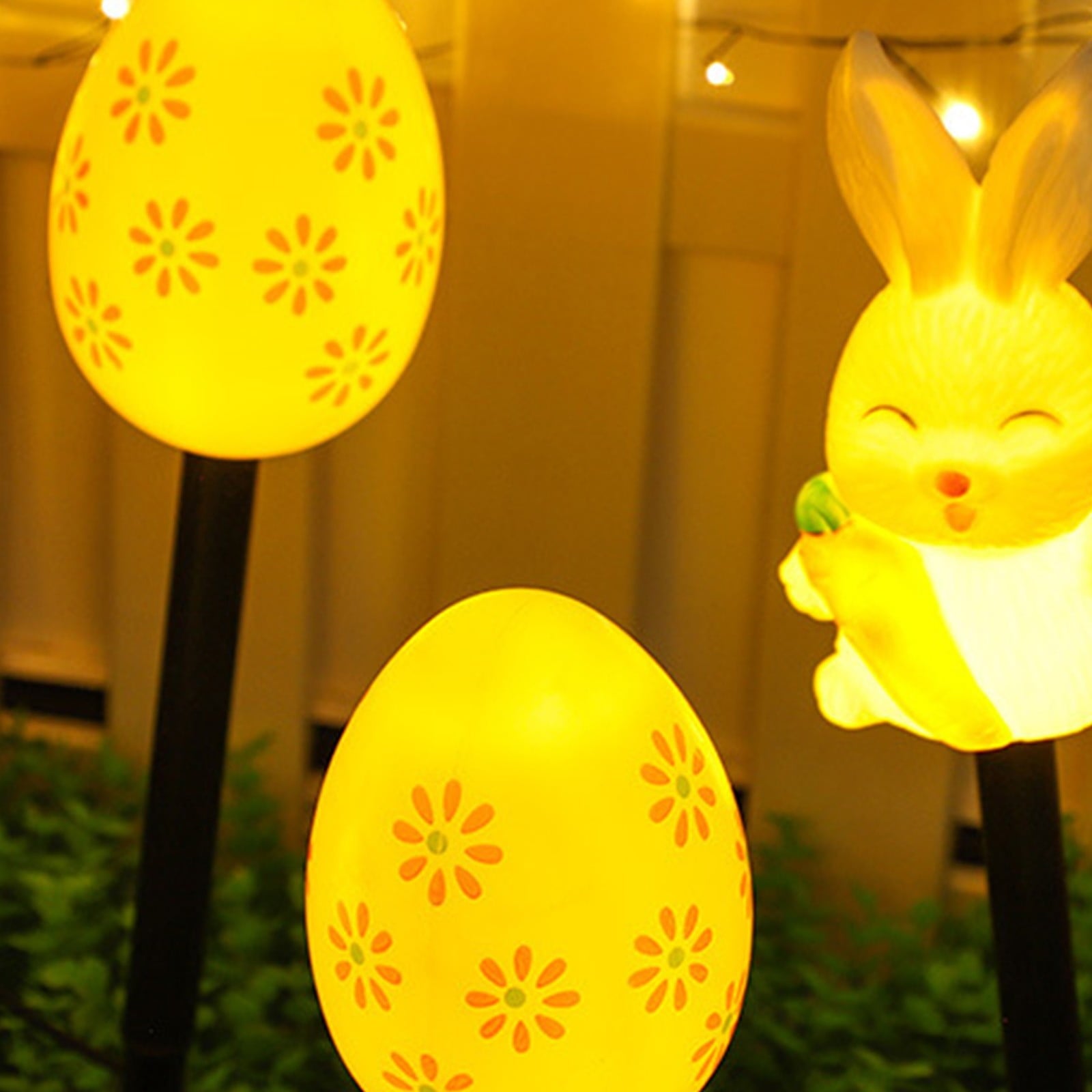Stijggn 10 Easter Lights Outdoor Easter Decor LED Bunny Lights Plug in Easter Lights String for Indoor Outdoor Spring Decor & Easter Decor