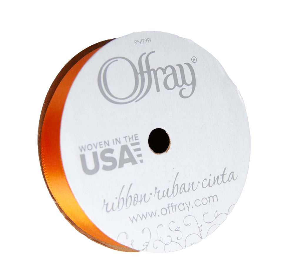 (3 pack) Offray Ribbon, Forest Green 5/8 inch Single Face Satin Polyester Ribbon, 18 feet