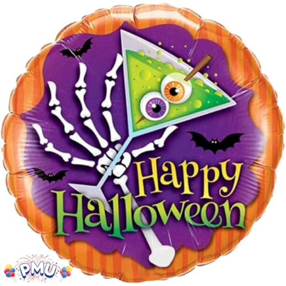 PMU Halloween Flying Ghost 24 Inch Mylar-Foil Balloon (10/pkg) Pkg/1