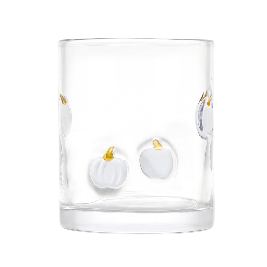 Thyme & Table 12 fl oz White Pumpkin Charm Glass Set, Pack of 2
