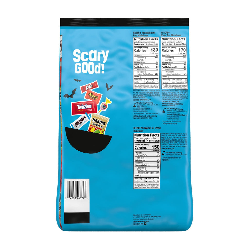 Hershey Assorted, Halloween Candy Bulk Bag, 55.33 oz (180 Pieces)