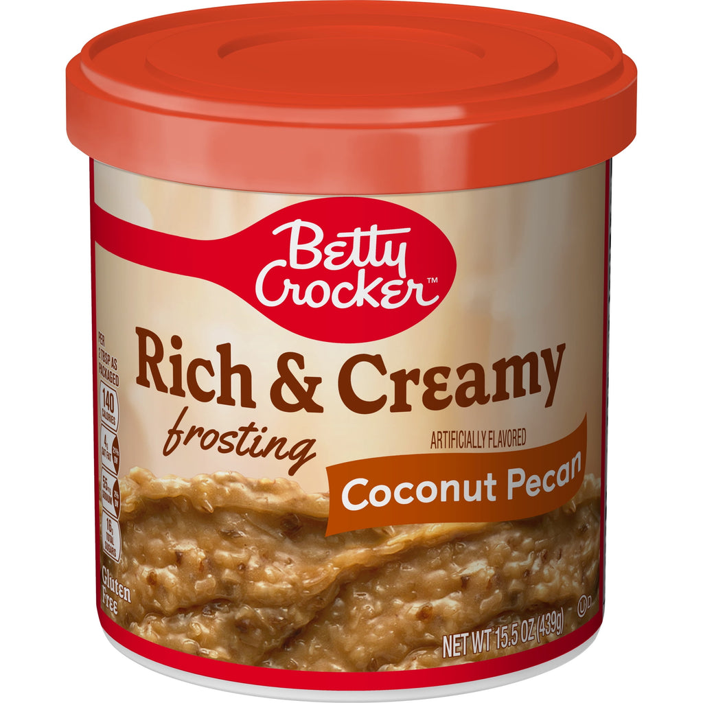 Betty Crocker Rich and Creamy Coconut Pecan Frosting, Gluten Free, 15.5 oz