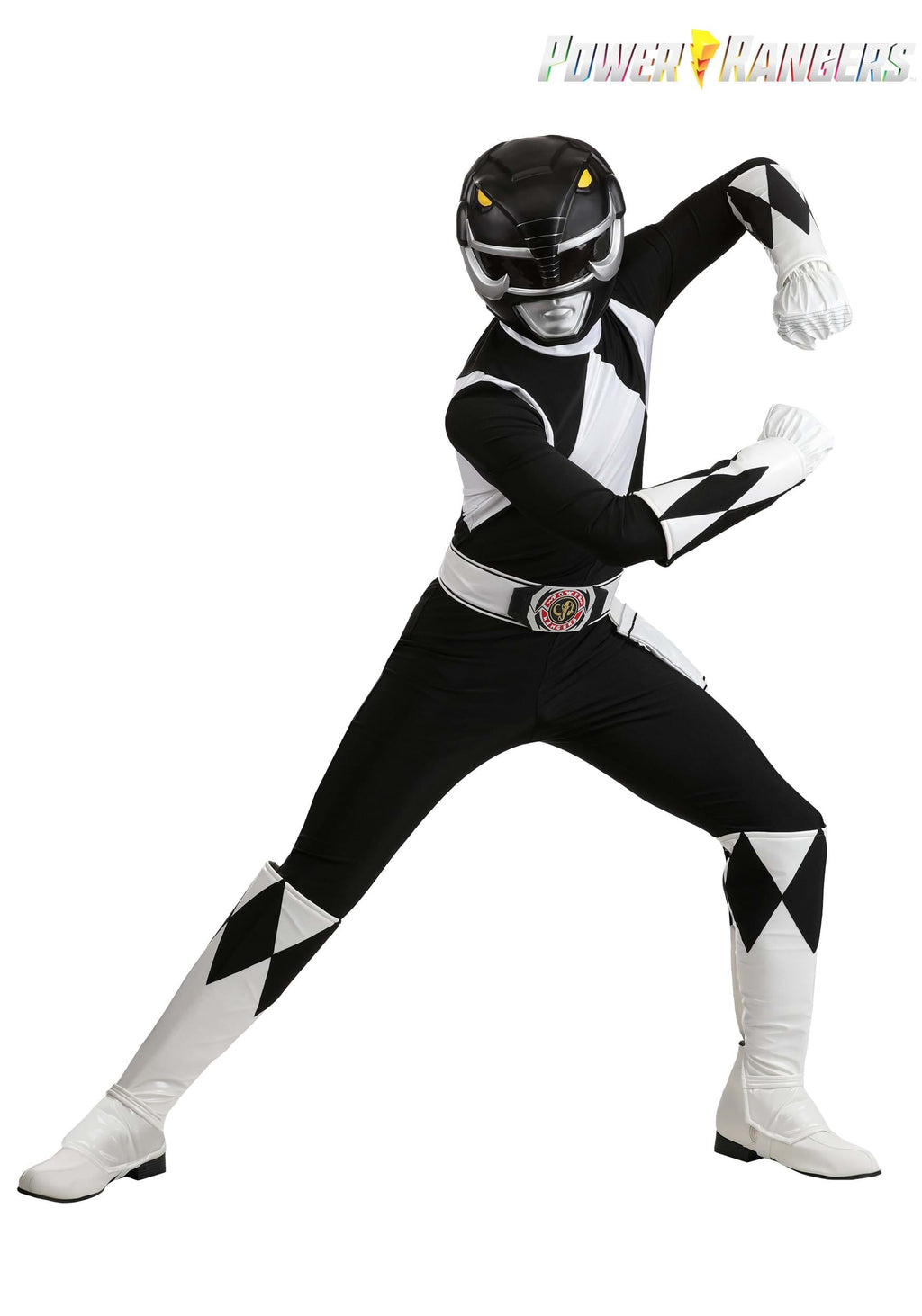 Men's Authentic Power Rangers Black Ranger Costume