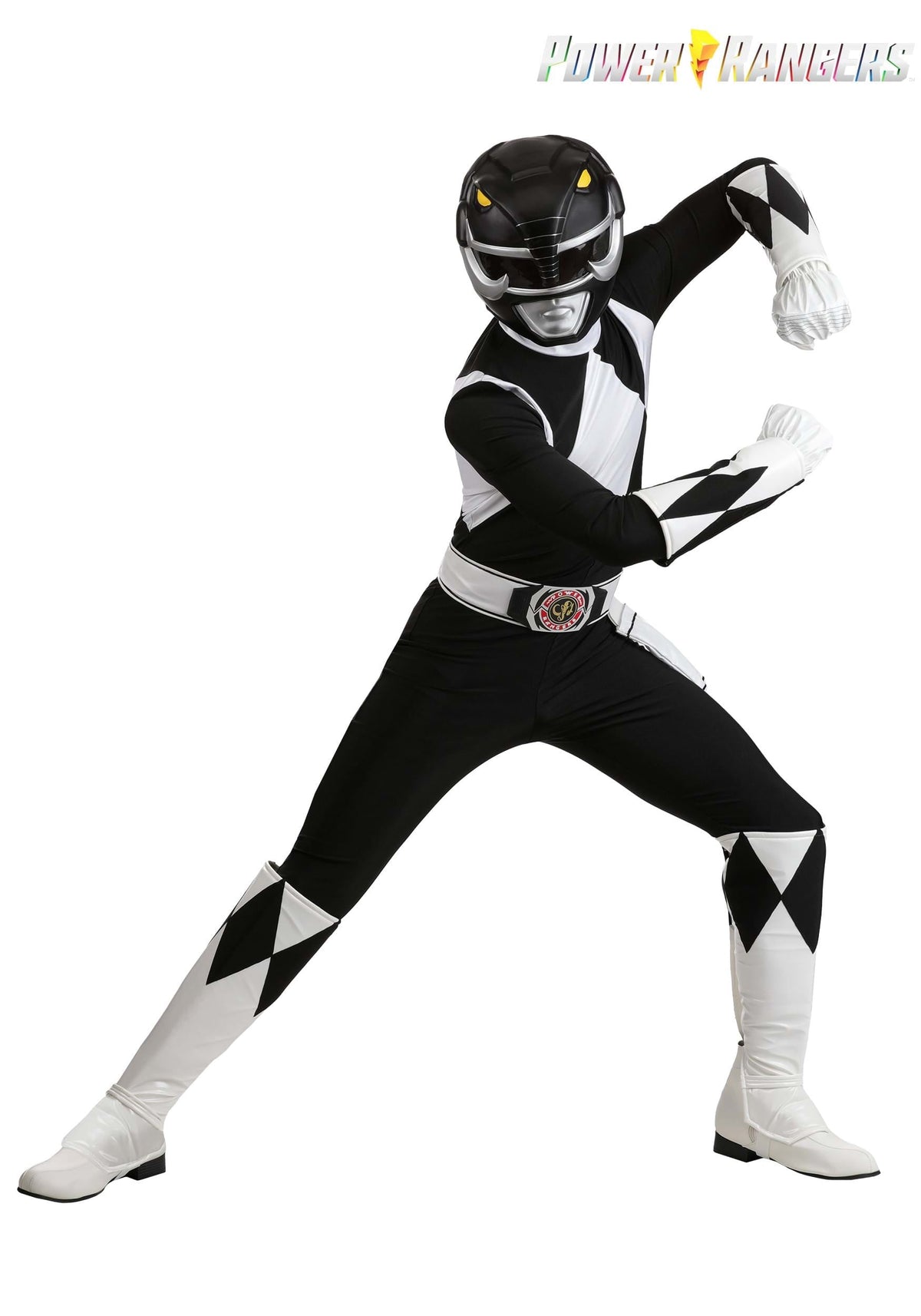 Men's Authentic Power Rangers Black Ranger Costume