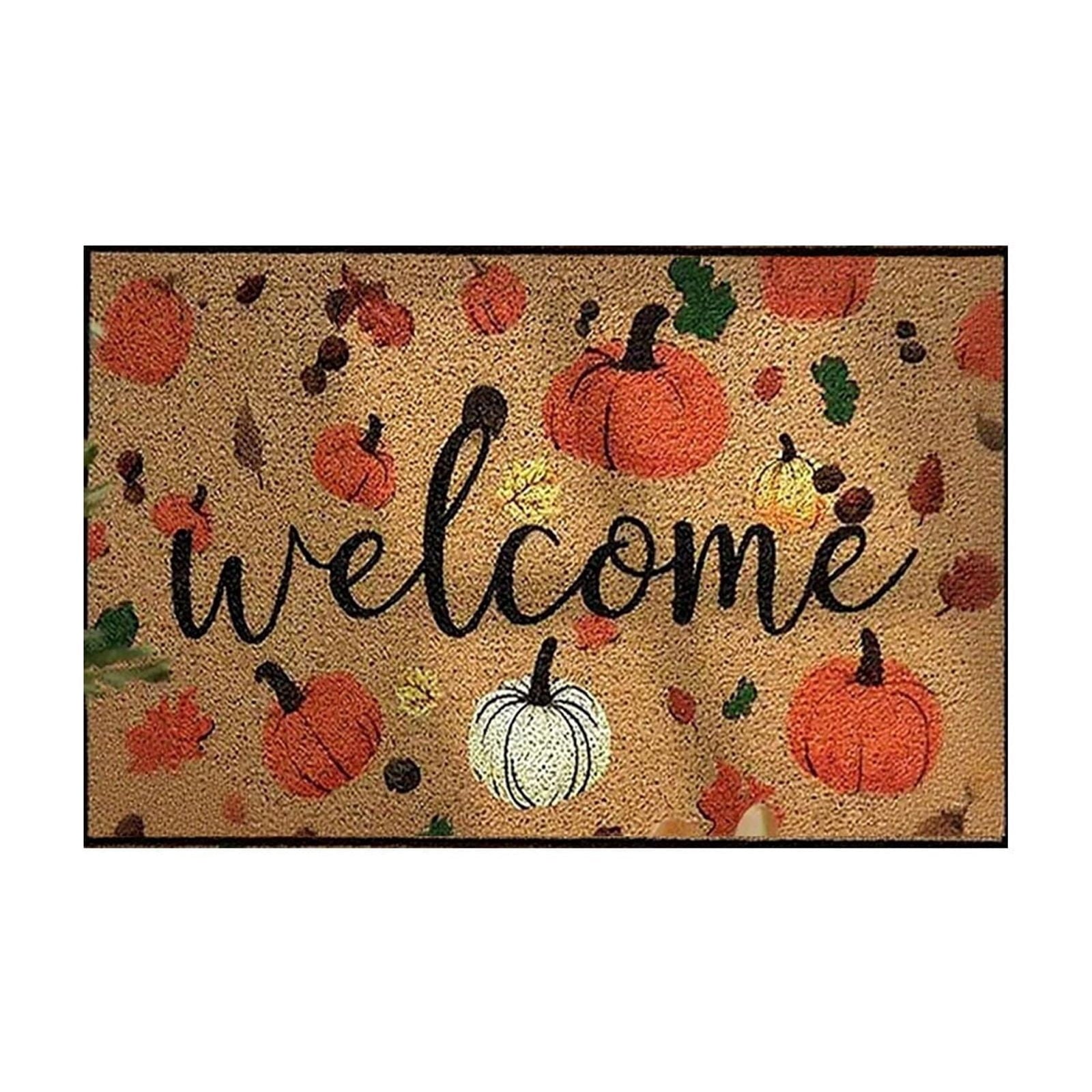 Autumn Door Mat for Entryway, 16x24 Inch, Fall-Themed Floor Doormat for Home Decor, Non-Slip Rug Mat for Living Room, Kitchen, Bedroom, Gifts for Fall Lovers (E)